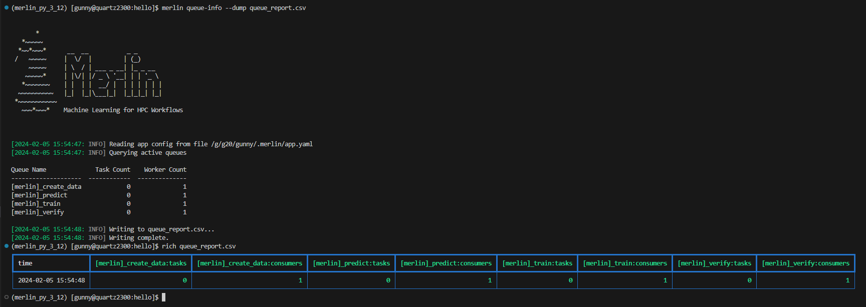 An Example Showcasing How to do a CSV Dump of Active Queue Stats